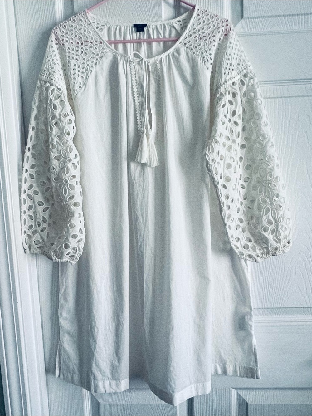 J. Crew Sz XXL Eyelet Women’s Top Cotton White Garment tunic/Cover up India